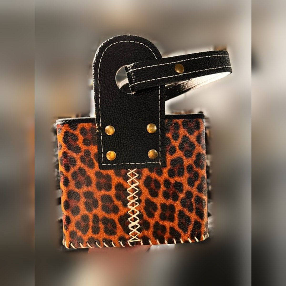 Canasta Animal Print, Cuero no animal · estampa animal print