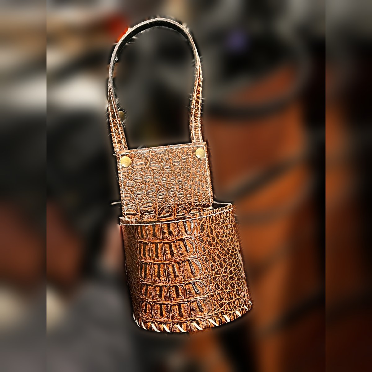 Porta Mate Croco, Cuero no animal · símil croco