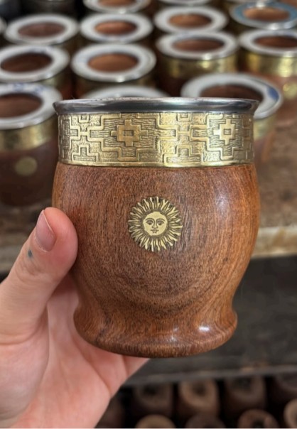 Mate Imperial Madera + Sol, fleje de bronce, virola de acero
