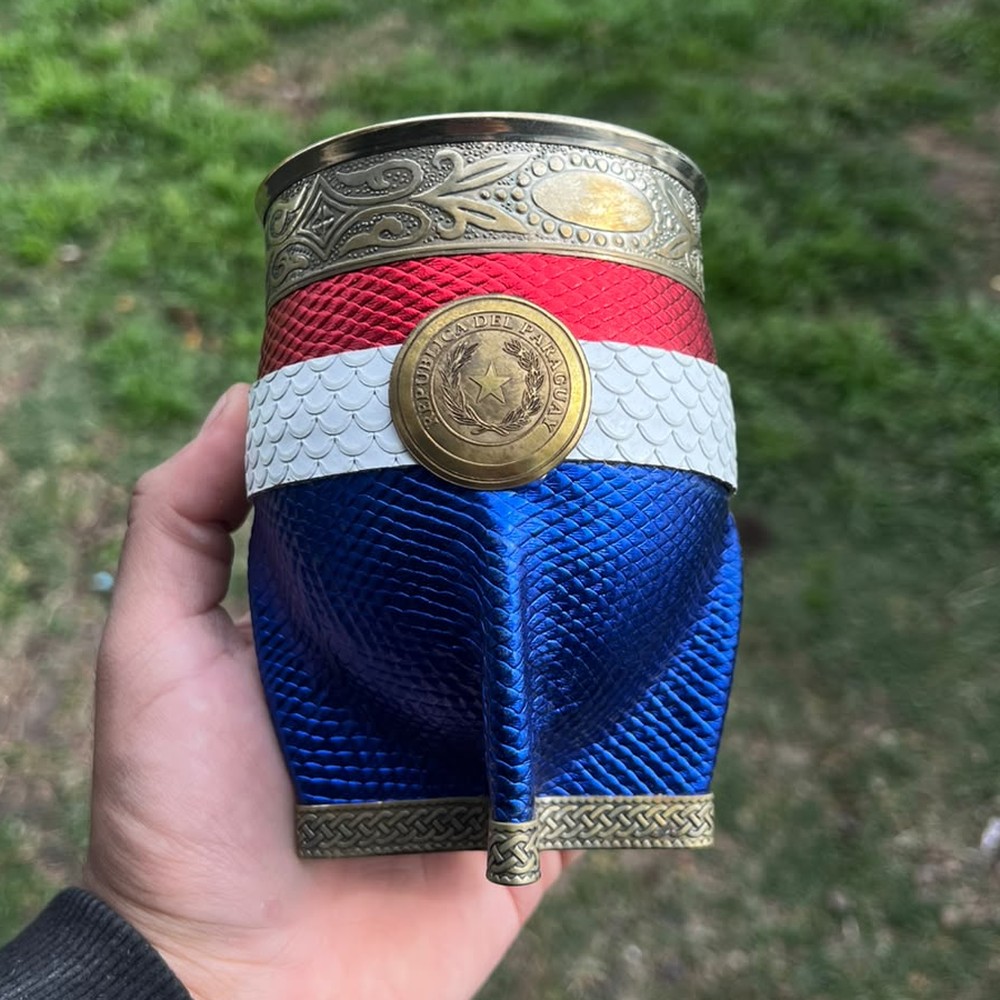 Mate Imperial Países, banderas, virola y base de alpaca, ángulo 2